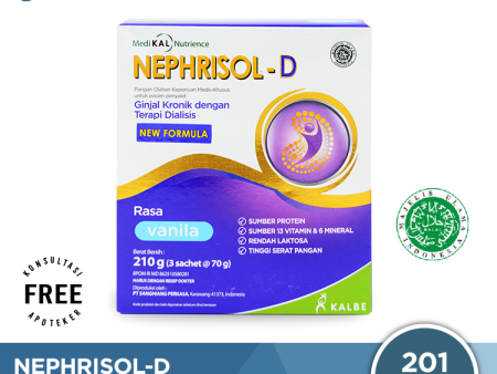 Nephrisol D Vanila 210 Gram - Susu Tinggi Protein Khusus Pasien Ginjal Dialisis For Sale