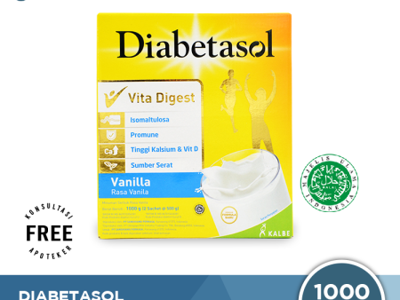 Diabetasol Vanilla 1000 Gram - Susu Penambah Nutrisi Khusus Diabetes Sale