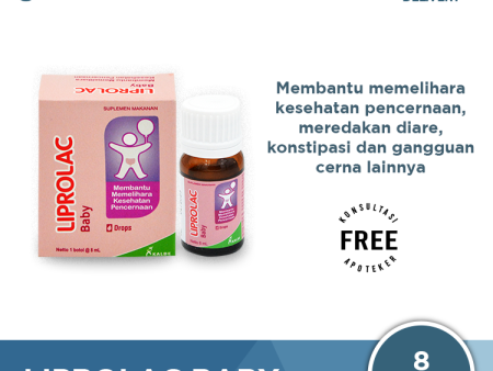 Liprolac Baby Drop 8 mL - Suplemen Probiotik dan Prebiotik Bayi Fashion