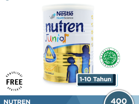 Nutren Junior 400 Gram - Susu Pertumbuhan Anak 1 - 10 Tahun Online Sale