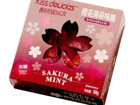 CARAMELLE GUSTO SAKURA E MENTA SENZA ZUCCHERO 50g-KISS DELICIAS Cheap