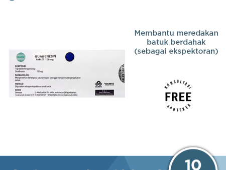 Guaifenesin 100 mg 10 Tablet - Obat Batuk Berdahak on Sale