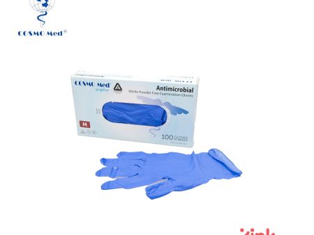 CosmoMed Nitrile Examination Gloves (Non-Powdered) Anti Microbial Sale