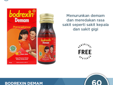 Bodrexin Demam Orange Sirup 60 mL - Pereda Demam dan Nyeri pada Anak For Cheap