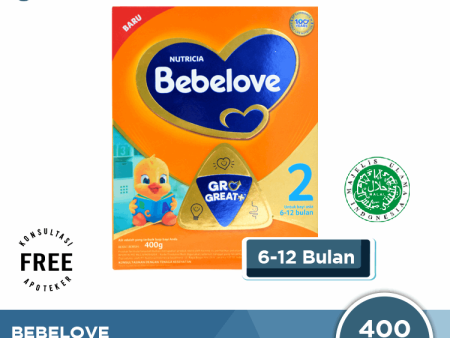 Bebelove 2 (6 - 12 Bulan) Formula Bayi Bubuk 400 Gram Online now