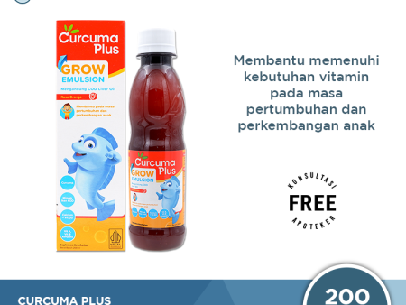 Curcuma Plus Grow Emulsion Rasa Jeruk 200 mL - Suplemen Kesehatan Anak For Sale