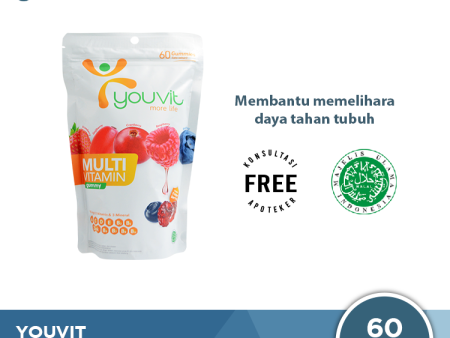 Youvit Multivitamin For Adult 60 Gummies - Multivitamin Gummy Dewasa Rasa Mix Berry Discount