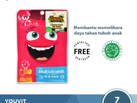 Youvit Multivitamin For Kids Sachet - Multivitamin Gummy Anak Rasa Mix Buah For Sale