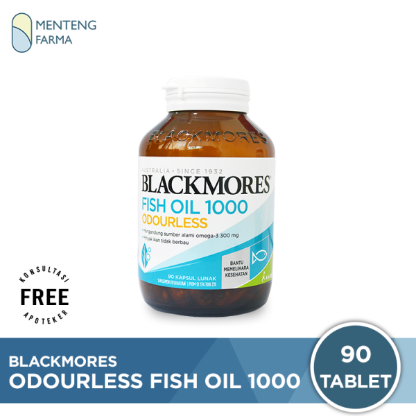 Blackmores Odourless Fish Oil 1000 Mg - Isi 90 Kapsul Lunak For Discount