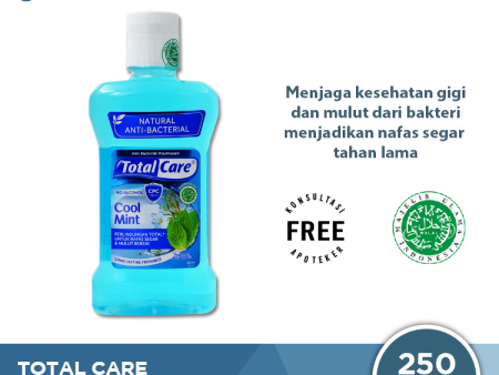 Total Care Mouthwash Cool Mint 250 mL - Obat Kumur Penyegar Nafas Online Hot Sale