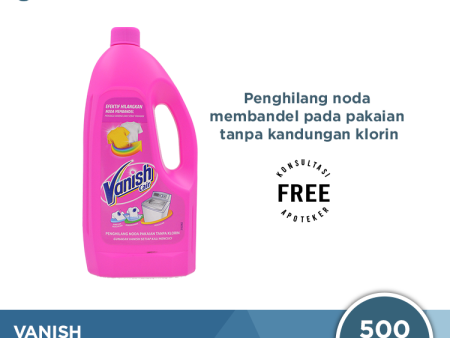 Vanish Cair Pink 500 mL - Penghilang Noda Pakaian Putih dan Bewarna Hot on Sale