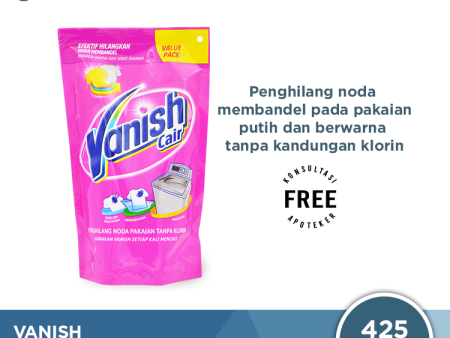 Vanish Cair Pink Pouch 425 mL - Penghilang Noda Pakaian Putih dan Bewarna Discount