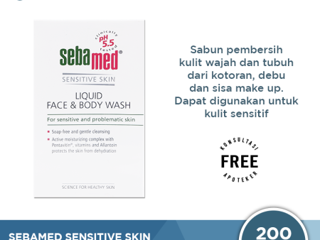 Sebamed Liquid Face and Body Wash 200 ML - Sabun Kulit Sensitif Online Hot Sale