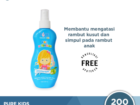 Pure Kids Hair Detangler Amazing Apple 200 mL - Pelembut Rambut Kusut Cheap