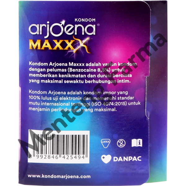 Kondom Arjoena Maxxx Isi 2 - Kondom Dengan Pelumas Tahan Lama Sale