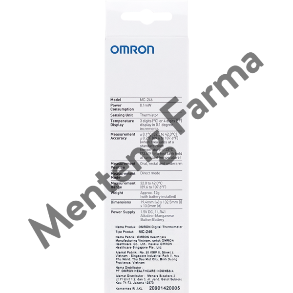 Thermometer Digital Omron MC-246 - Alat Pengukur Suhu Tubuh Online