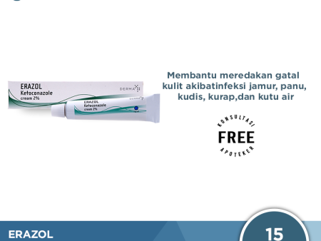 Erazol Cream 15 Gr - Krim Jamur Kulit, Panu, Kurap Online