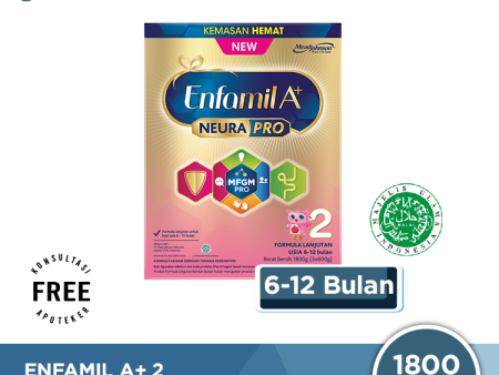 Enfamil A+ Tahap 2 Susu Formula Bayi Plain 1800 gr For Discount