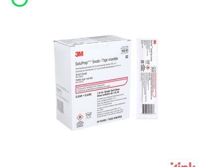 3M SoluPrep Small Swab (2% CHG  70% IPA) 1.6ml (Box of 50s) For Sale