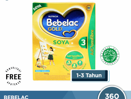 Bebelac Gold Soya 3 Vanila Formula Susu Bubuk Soya 360 Gr Fashion