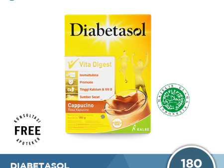 Diabetasol Cappucino 180 Gram - Susu Penambah Nutrisi Khusus Diabetes Online