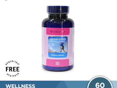 Wellness Calcium Citrate Isi 60 Tablet - Suplemen Tulang dan Gigi For Discount