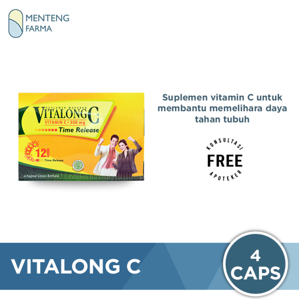 Vitalong C 4 Kapsul - Suplemen Vitamin C Daya Tahan Tubuh For Sale