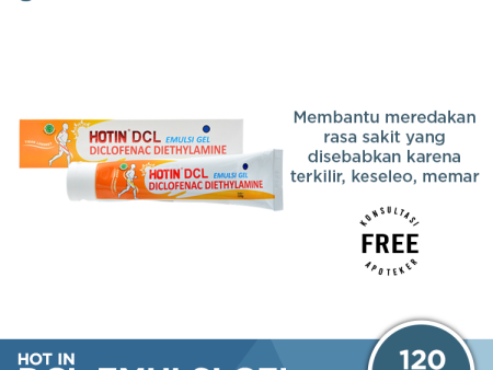 Hot In DCL Emulsi Gel 120 Gr - Gel Pereda Nyeri Sendi, Rematik, Memar Discount