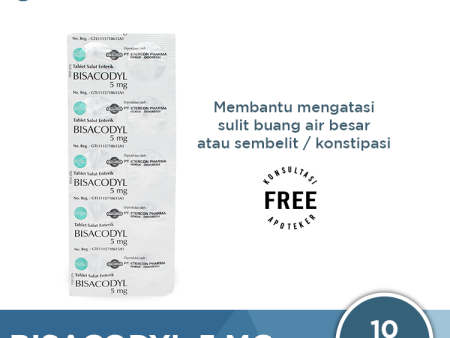 Bisacodyl 5 Mg 10 Tablet - Obat Pencahar Sembelit Konstipasi Online