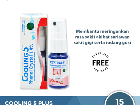 Cooling 5 Spray Cherry - Obat Sariawan Sakit Tenggorokan Radang Gusi Online Hot Sale