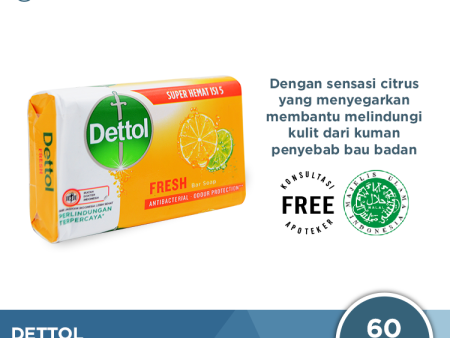 Sabun Mandi Batang Dettol Profresh Fresh - 60 gram For Discount