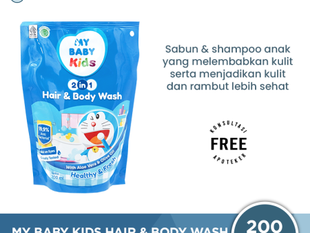 My Baby Kids Hair & Body Wash Healthy & Fresh Refill 200 mL - Shampoo dan Sabun Anak Discount