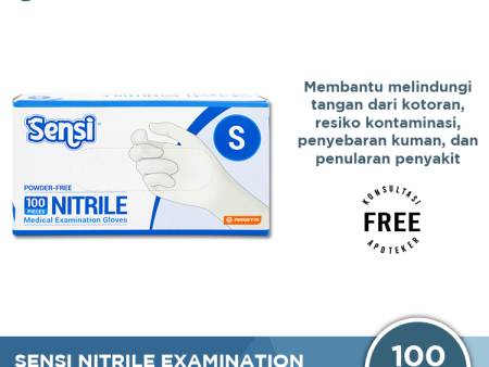 Sensi Sarung Tangan Nitrile Size S Isi 100 pcs - Non Latex Powder Free Discount