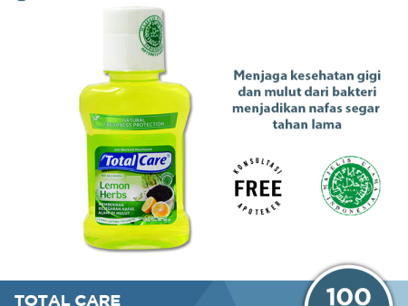 Total Care Mouthwash Lemon Herbs 100 mL - Obat Kumur Penyegar Nafas Sale