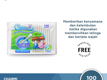 Charmi Cotton Buds Original Art 125 Isi 100 Pcs - Pembersih Telinga For Discount