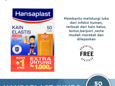 Hansaplast Jumbo - Dus Isi 50 Lembar Online now