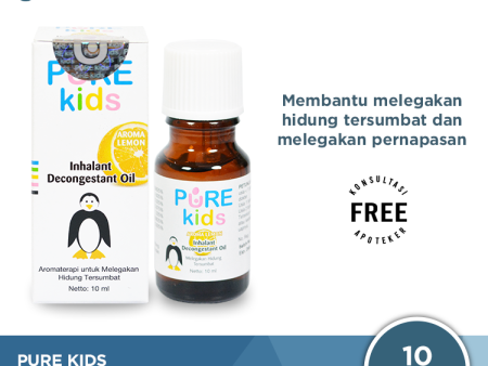 Pure Kids Inhalant Decongestant Oil Lemon 10 mL - Pelega Pernafasan Hot on Sale