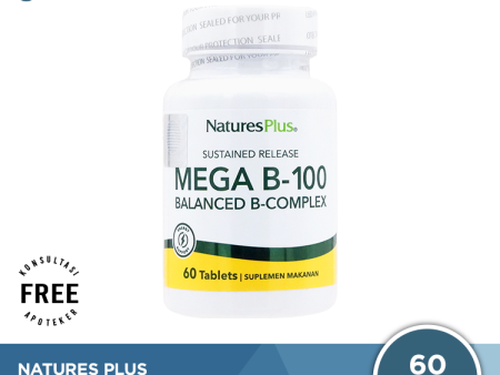 Natures Plus Mega B-100 60 Tablet - Suplemen Anti Stress dan Saraf Hot on Sale