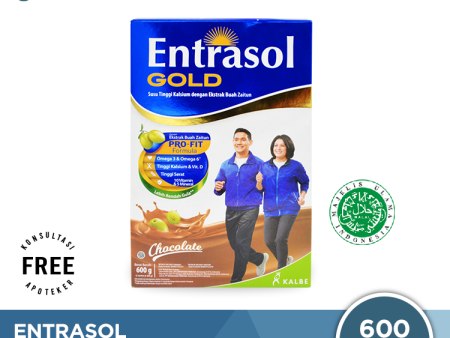 Entrasol Gold Chocolate 600 Gram - Susu Tinggi Kalsium Dewasa dan Lansia For Discount