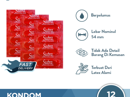 Kondom Sutra Merah (Isi 12) Tanpa Dus Kemasan For Sale