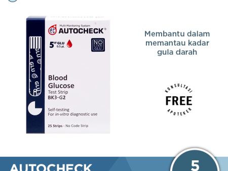 Strip Autocheck Glucose Isi 25 Strip - Alat Tes Strip Gula Darah Discount