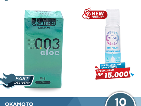 Kondom Okamoto 003 Aloe 10 Pcs - Dengan Aloe Vera Essense Online now