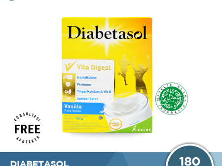 Diabetasol Vanilla 180 Gram - Susu Penambah Nutrisi Khusus Diabetes Online