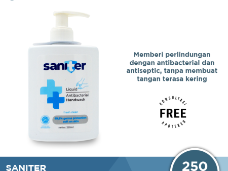 Saniter Handwash 250 ml - Sabun Cuci Tangan Antibacteri Online Hot Sale